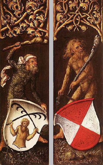 Albrecht Durer Sylvan Men with Heraldic Shields oil painting image